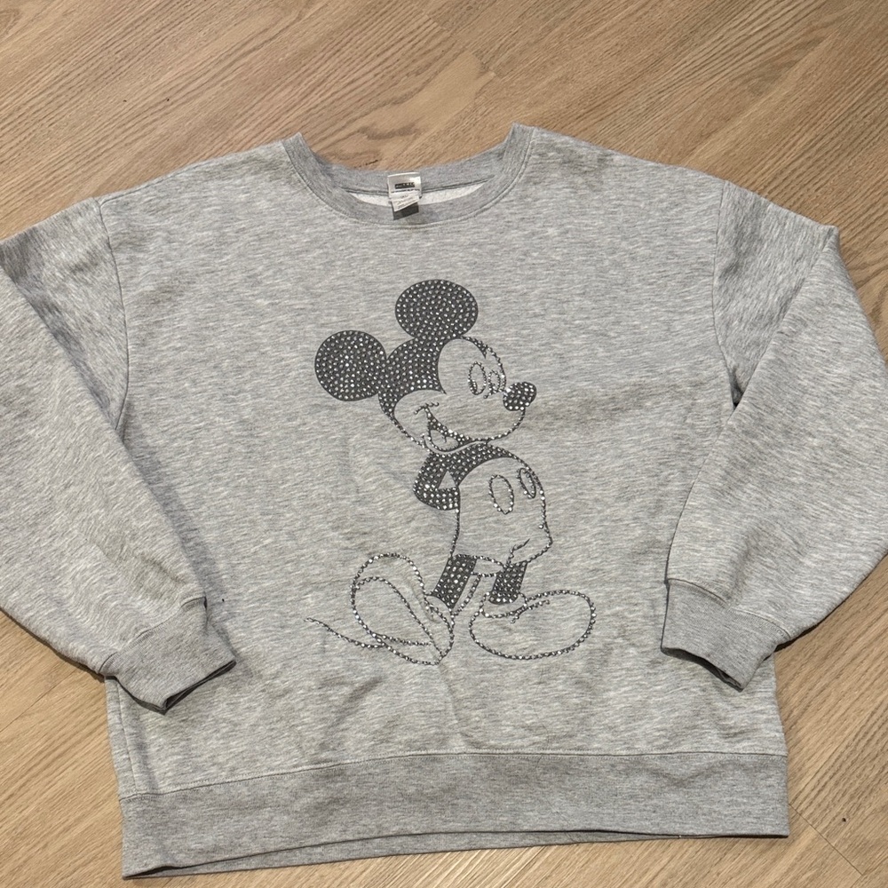 Rhinestone mickey crewneck